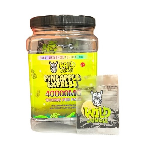 WILD JUNGLE 40000MG THCA DELTA 9 DELTA 8 THCP HHC 40PC/JAR- MIX BERRIES