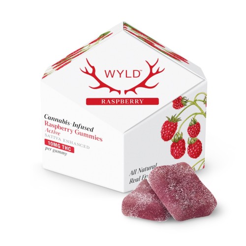 WYLD HEMP GUMMIES 100MG 10CT- RASPBERRY (S)