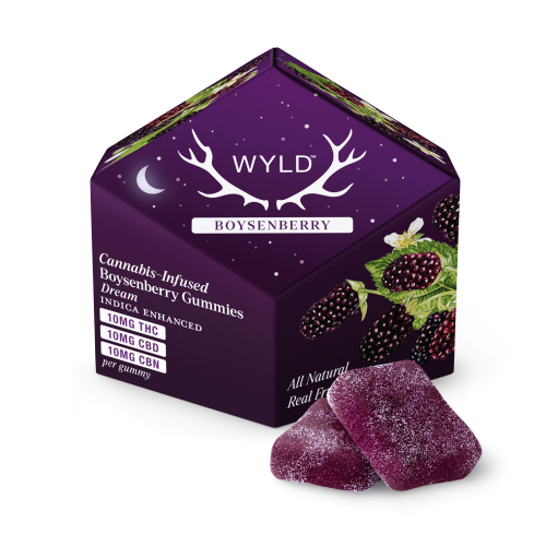 WYLD HEMP GUMMIES 10MGTHC/10MGCBG 10CT- BOYSEN BERRY (I)