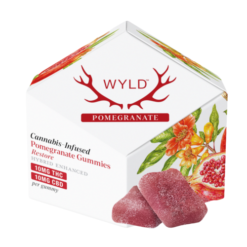 WYLD HEMP GUMMIES 10MGTHC/10MGCBG 10CT- POMEGRANATE (H)