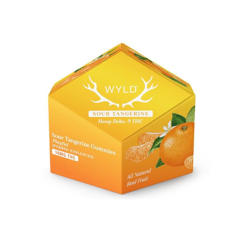 WYLD HEMP GUMMIES 10MGTHC/10MGCBG 10CT- SOUR TANGERINE (H)