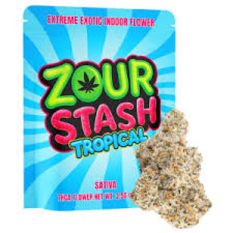ZOUR STASH PREMIUM THCA FLOWER 3.5G - TROPICAL
